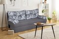 Canapea extensibila Alfi Grey 192x80x77 cm cu lada de depozitare, Flower