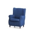 Husa fotoliu elastica bi-stretch, Iria, wing chair, albastru C/3
