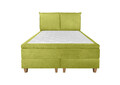 Pat matrimonial, Stockholm, Pillows E, 140x200 cm, saltea tip Pocket, topper memory, Verde