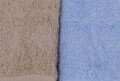 Set 4 prosoape de baie cu cos maro, Beverly Hills Polo Club, 30x30 cm,  100% bumbac, alb/albastru/maro/roz