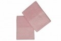 Set 2 prosoape de maini 50x90 cm, 100% bumbac, Soft Kiss, Saltanat, roz