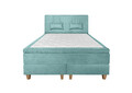 Pat matrimonial, Stockholm, Classic E, 160x200 cm, saltea tip Pocket, topper memory, Mint