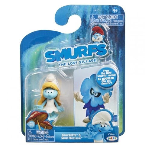 Set 2 figurine Smurfette si Smurfblossom