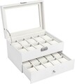 Organizator pentru ceasuri Songmics, 20 de compartimente, 28.5 x 20.5 x 16 cm,