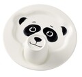 Set mic dejun copii 2 piese, Villeroy & Boch, Animal Friends Panda, Ø 22 cm/190 ml, portelan premium