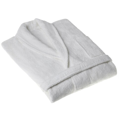 Halat de baie Hotel Line, Bedora, marime universala L-XL, 100% bumbac frotirat, 400 gr/mp, alb