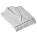 Halat de baie Hotel Line, Bedora, marime universala L-XL, 100% bumbac frotirat, 400 gr/mp, alb