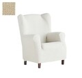 Husa fotoliu elastica bi-stretch, Dorian, wing chair, bej C/1