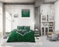 Lenjerie de pat dubla Home Green, Royal Textile, 3 piese, 200 x 220 cm, 100% bumbac flanel, multicolor