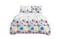 Lenjerie de pat dubla Flowers, Bedora, 4 piese, 180x200, 100% bumbac, multicolor