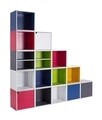 Raft modular, Composite Cube, Bizzotto, 35x29.5x35 cm, PAL laminat/MDF, rosu