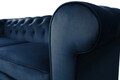 Canapea extensibila Oxford Chesterfield, 88x216x75 cm, 3 locuri, Dark Blue