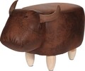 Taburet Bull, 64x35x29 cm, lemn, maro