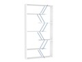 Biblioteca Rafevi Tars, 84 x 24 x 157 cm, PAL/metal, alb/albastru