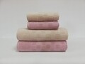 Set 4 prosoape de baie Demore, Class, 100% bumbac, aluna/bej