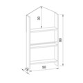 Biblioteca FLY170106, Gauge Concept, 50x15x80 cm, PAL, alb