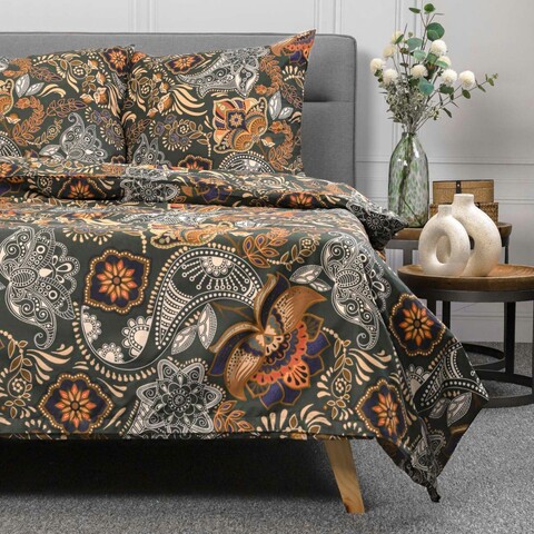 Lenjerie de pat pentru o persoana Tapua, Homla, 2 piese, 135x200 cm, bumbac, multicolor