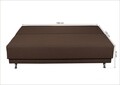 Canapea Extensibila Roma Lux Dark Chocolate 205x90x86 cm + lada de depozitare, maro