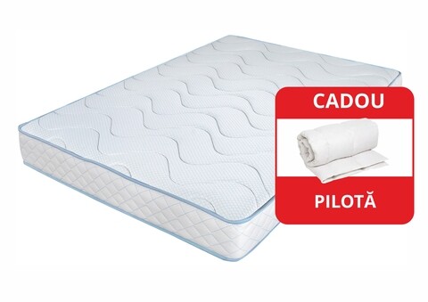 Saltea Tri Flexa Argentum Therapy, 12+3+3 Memory, 140x200x20 cm, Husa cu ioni de argint, 7 zone de confort, Super Ortopedica, Anatomica
