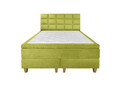 Pat matrimonial, Stockholm, Cubic E, 180x200 cm, saltea tip Pocket, topper memory, Verde