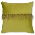 Perna decorativa Aella, Decomex, 45x45 cm, poliester, verde crud