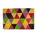 Covoras de intrare, Casa Plastor, Triangles, 40 x 60 cm, cauciuc/fibra nuca de cocos, multicolor