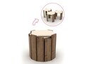 Set 3 masute Rafevi Hansel Nesting, 44.5 x 44.5 x 41 cm, PAL, walnut/crem