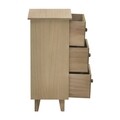 Comoda InArt, 30x25x57 cm, 3 sertare, MDF/paulownia, natural