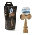 Kendama, 18x7x6 cm, alb si albastru