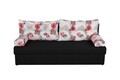 Canapea extensibila Alfi Anthracite 192x80x77 cm cu lada de depozitare, Roses Flower