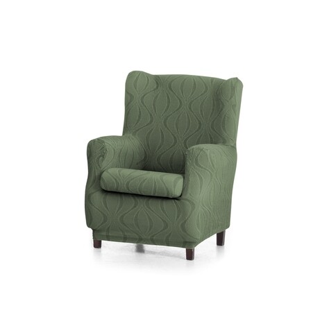 Husa fotoliu elastica bi-stretch, Iria, wing chair, verde C/4