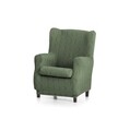 Husa fotoliu elastica bi-stretch, Iria, wing chair, verde C/4