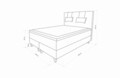 Pat matrimonial, Stockholm, Classic E, 140x200 cm, saltea tip Pocket, topper memory, Rosu