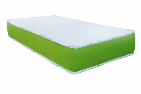 Saltea Green Future NATURE KIDS, husă cu fibre de bambus și structură cu spumă latex, 60 x 120 cm