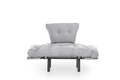 Fotoliu extensibil Nitta Single, Futon,135x70 cm,metal, gri