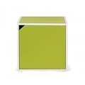 Raft modular cu usa, Composite Cube, Bizzotto, 35x29.5x35 cm, MDF laminat, verde