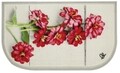 Covor pentru bucatarie, Olivio Tappeti, California Mezzaluna Digital 2, Red Flowers, 44 x 75 cm, nylon, multicolor