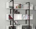 Biblioteca D2306OKTL160M101, Gauge Concept, 160x35x180 cm, PAL, alb