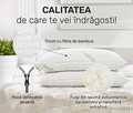 Set 2 perne 50x70 cm, Essience Premium Collection, husa tricot bambus; umplutura fulgi memory si nanofibra extrafina; suport orto-cervical