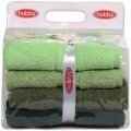 Set 4 prosoape de maini Green Delight, Hobby,  50 x 90 cm, 100% bumbac, verde