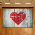 Covoras de intrare Heart, Casberg, 38x58 cm, poliester, rosu/albastru