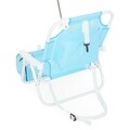 Scaun cu umbrela soare pentru copii + geanta frigorifica, Kids Beach, 37 x 28 x 45 cm, albastru