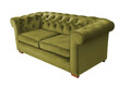 Canapea Oxford Chesterfield, 93x183x75 cm, 2 locuri, Olive