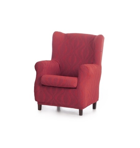 Husa fotoliu elastica bi-stretch, Iria, wing chair, rosu granat C/8