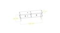 Comoda TV NOREL, Gauge Concept, 120x31x43 cm, PAL, alb/aluna