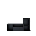 Comoda TV cu raft de perete Sumatra, Homemania, 120 x 30 x 65 cm, negru