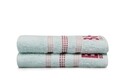 Set 2 prosoape de maini, Beverly Hills Polo Club, Botanik, 50x90 cm, 100% bumbac, menta
