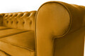 Canapea Oxford Chesterfield, 93x214x75 cm, 3 locuri, Mustard