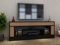 Comoda TV LINA, Gauge Concept, 124x30x51 cm, PAL, tec/negru