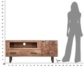 Comoda TV Mumbai, Mauro Ferretti, 145x40x62 cm, lemn de salcam/fier